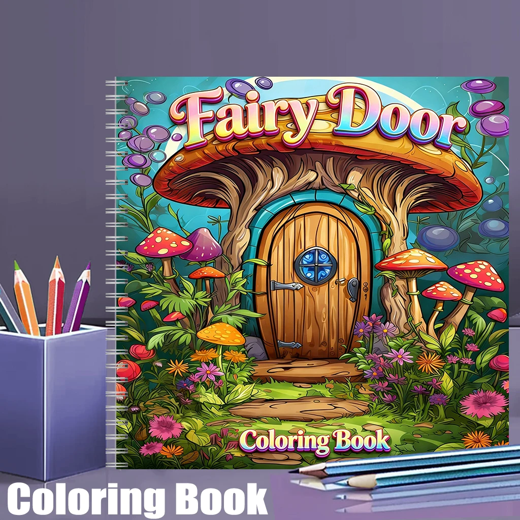 Chalk Bag - Coloring Book Fairy Door for Adult