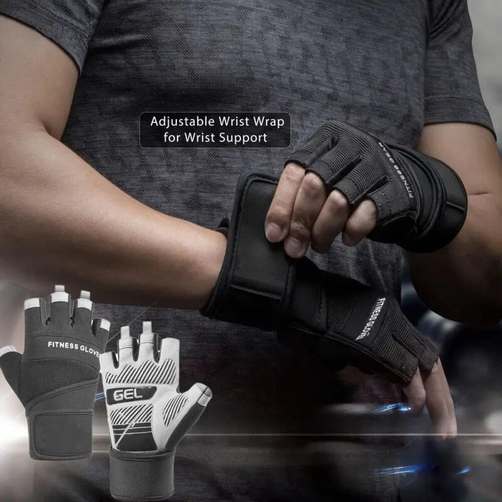 Weightlifting Gloves - Half Finger Gym Gloves Wear Resistant