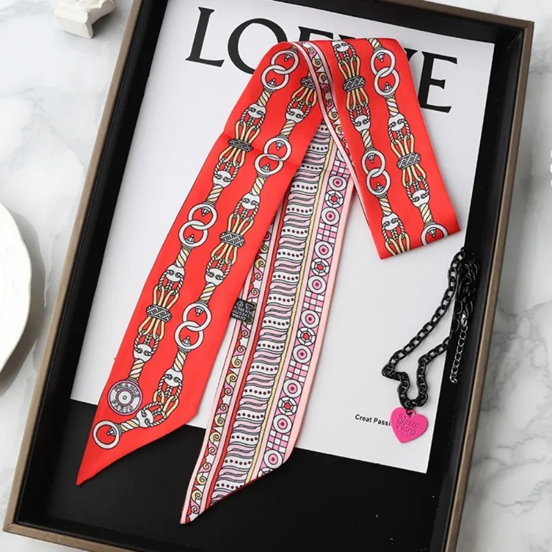 Fashion Skinny Silk Scarf for  - Wrist Wraps review and price